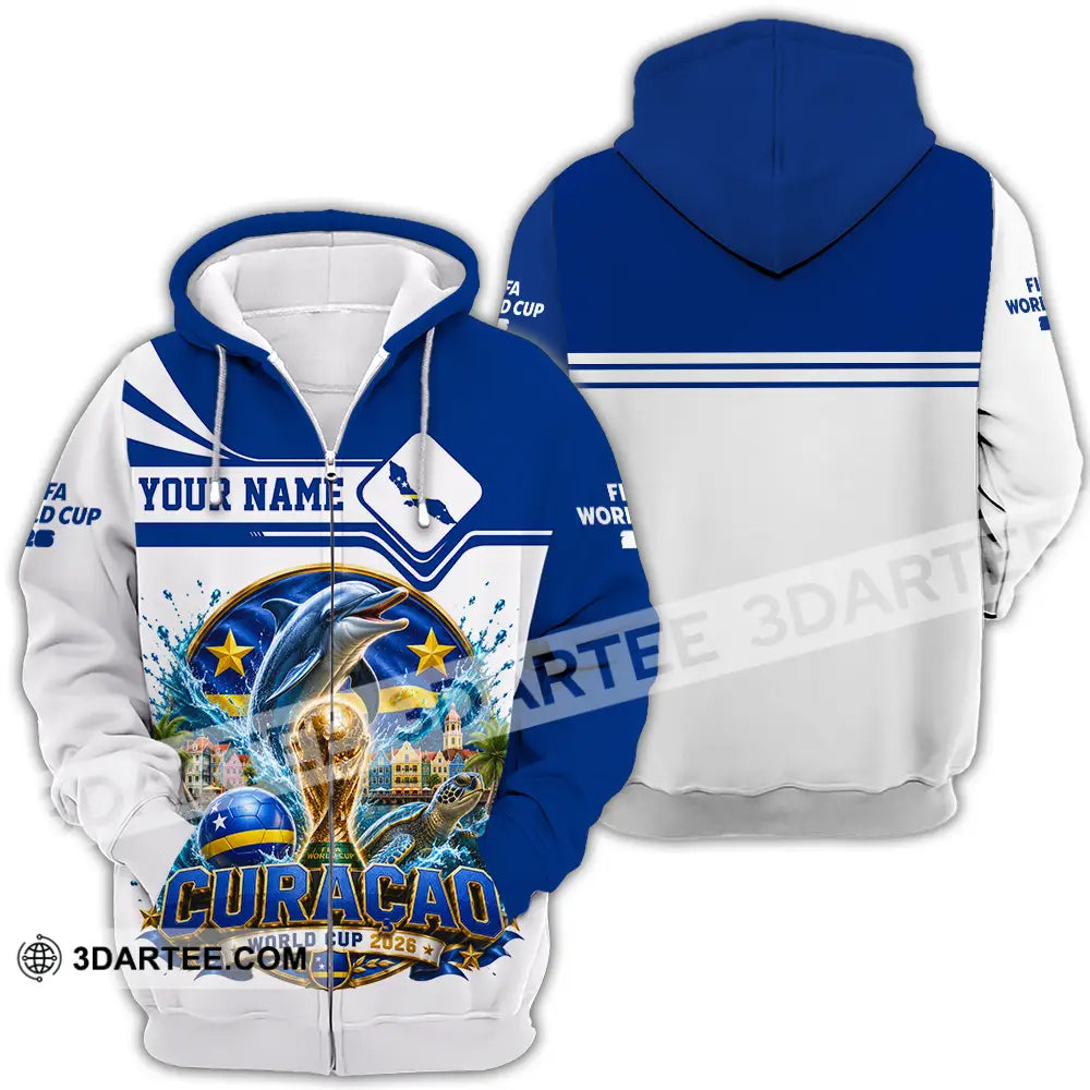 Unisex Shirt - Custom Curacao World Cup 2026 Shirt - Zipper Hoodie / S - T-shirt