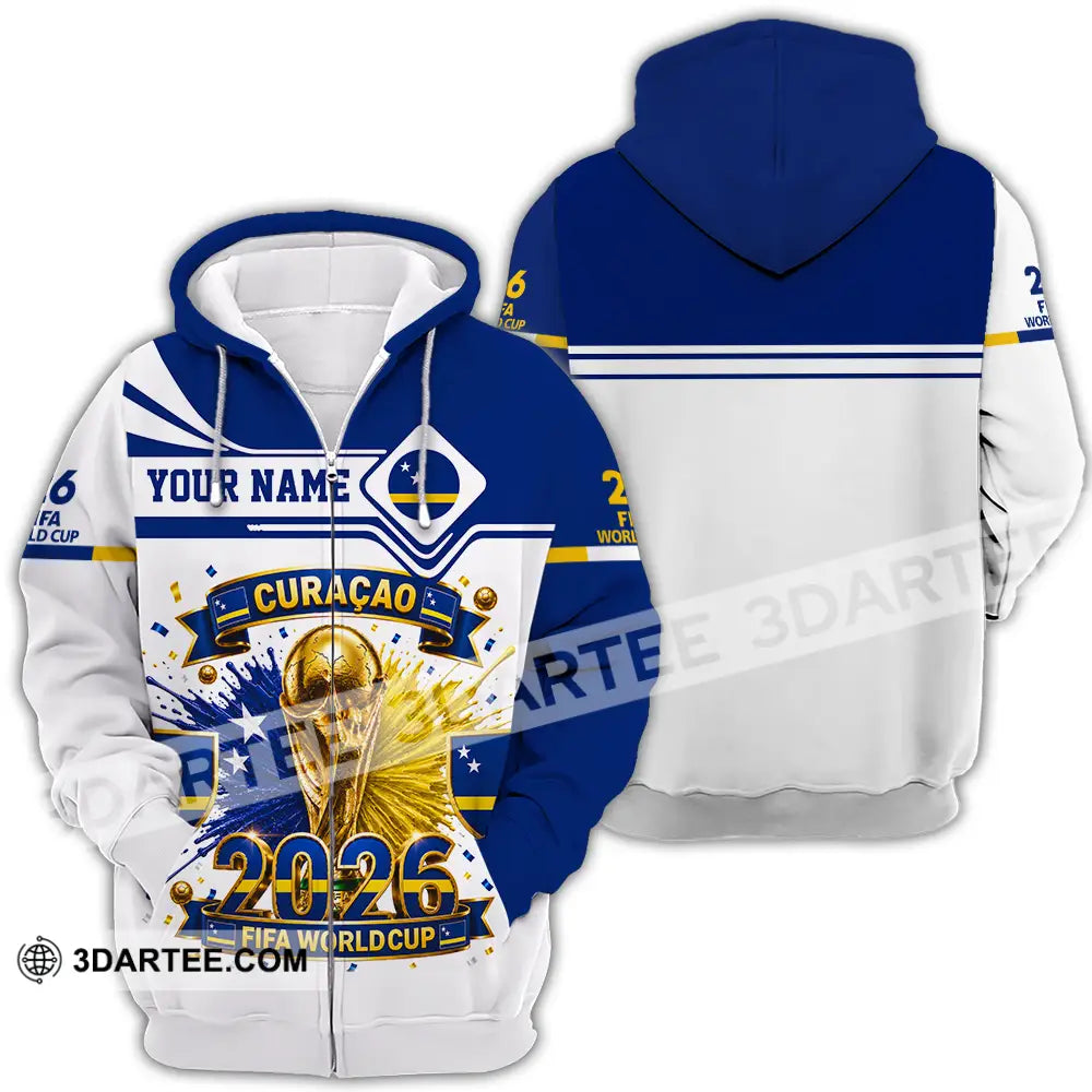 Unisex Shirt - Custom Curacao World Cup 2026 Shirt - Zipper Hoodie / S - T-shirt