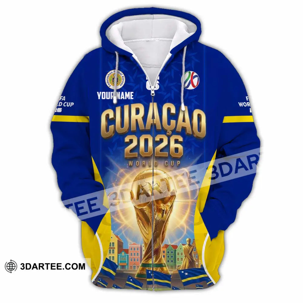 Unisex Shirt - Custom Curacao World Cup 2026 Shirt - Zipper Hoodie / S - T-shirt