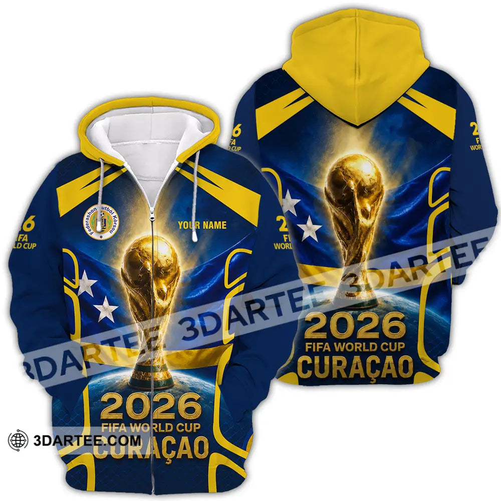 Unisex Shirt - Custom Curacao World Cup 2026 Shirt - Zipper Hoodie / S - T-shirt