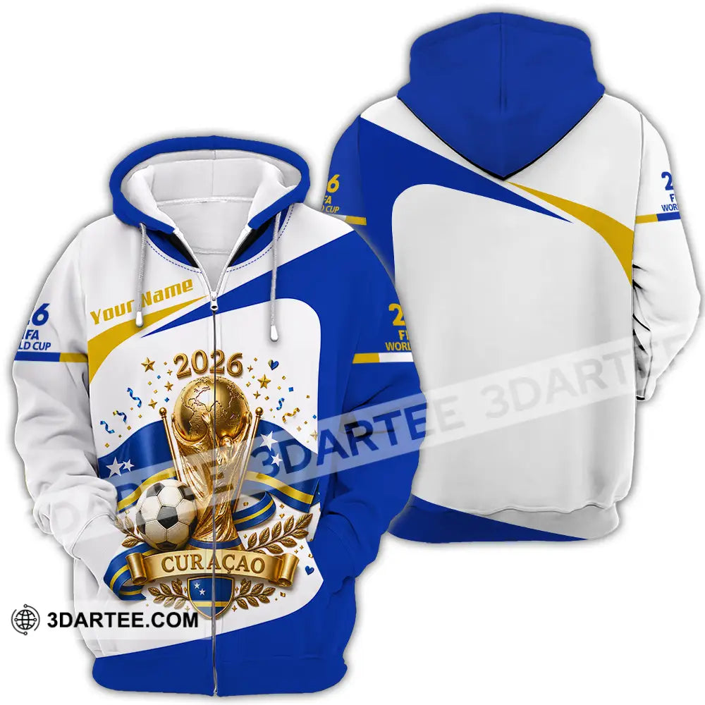 Unisex Shirt - Custom Curacao World Cup 2026 Shirt - Zipper Hoodie / S - T-shirt