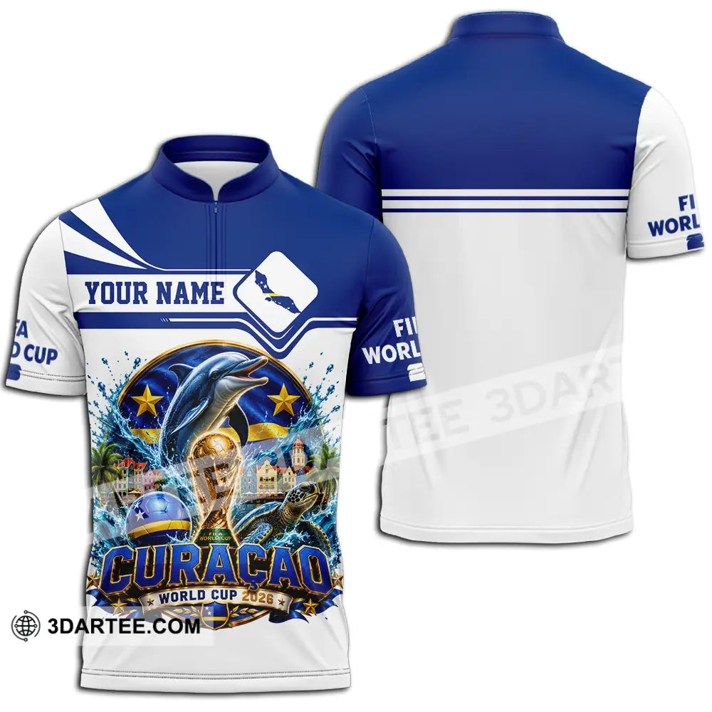 Unisex Shirt - Custom Curacao World Cup 2026 Shirt - Zipper Polo Shirt / S - T-shirt