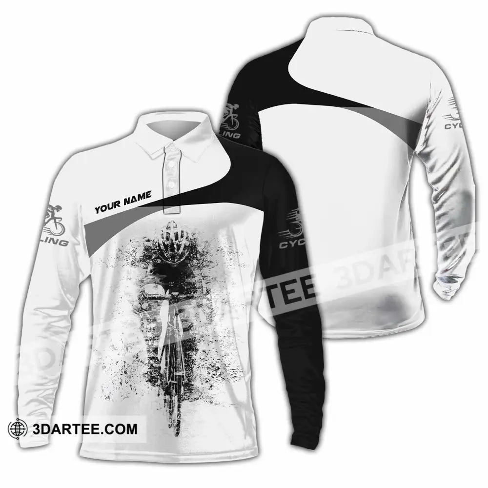 Unisex Shirt - Custom Cycling Shirt Long Sleeve Polo / S T-shirt