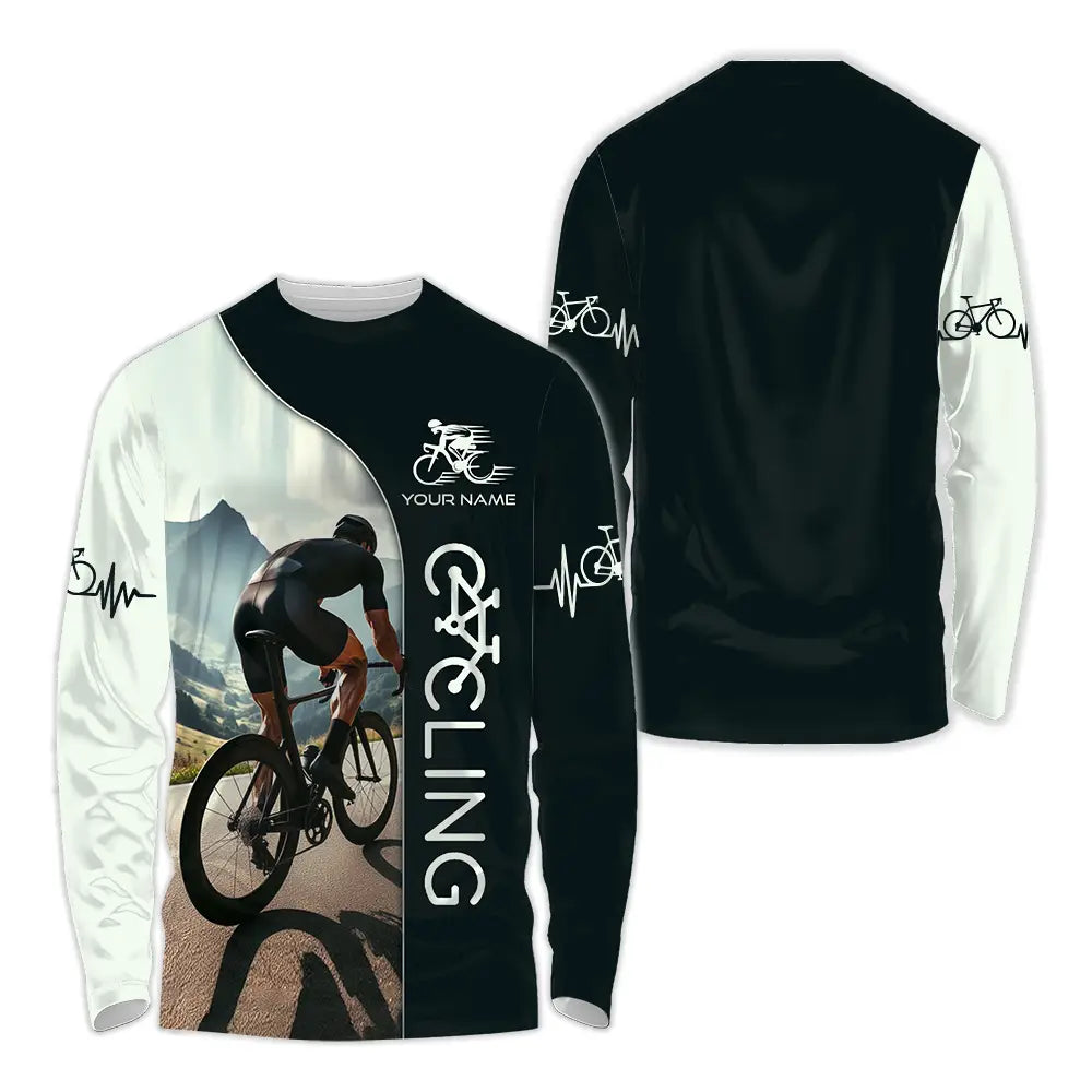 Unisex Shirt - Custom Cycling Lover Shirt Long Sleeve Shirt / S T-shirt