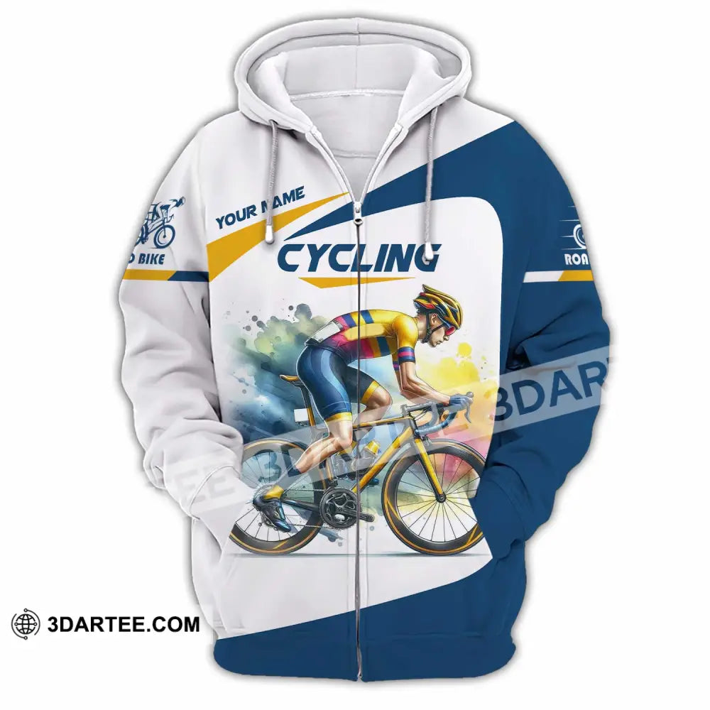 Unisex Shirt - Custom Cycling Lover Shirt Zipper Hoodie / S T-shirt