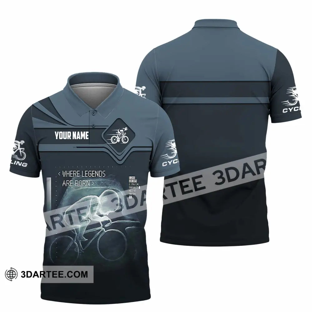 Unisex Shirt - Custom Cycling Where Legends Are Born Shirt Polo Shirt / S T-shirt