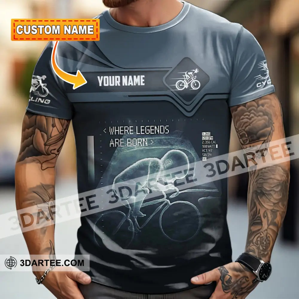 Unisex Shirt - Custom Cycling Where Legends Are Born Shirt T-shirt