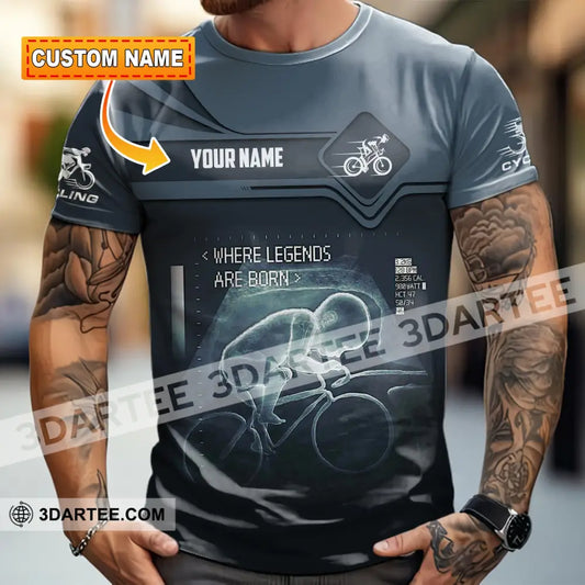 Unisex Shirt - Custom Cycling Where Legends Are Born Shirt T-shirt