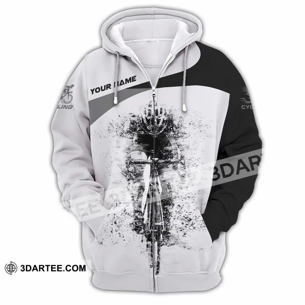 Unisex Shirt - Custom Cycling Shirt Zipper Hoodie / S T-shirt
