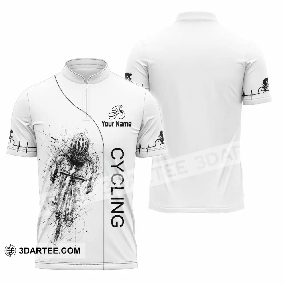 Unisex Shirt - Custom Cycling Shirt - Zipper Polo Shirt / S - T-shirt