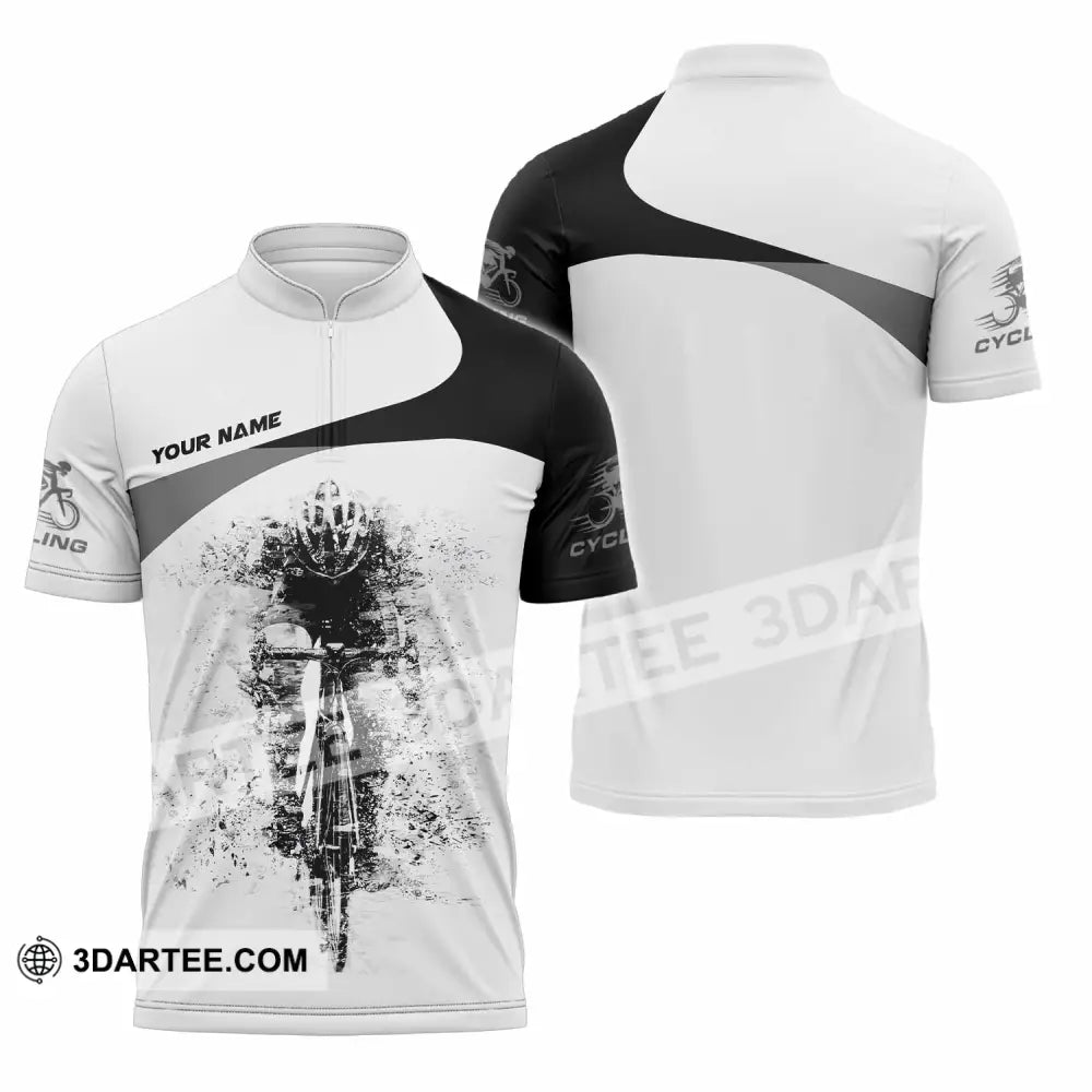 Unisex Shirt - Custom Cycling Shirt Zipper Polo Shirt / S T-shirt