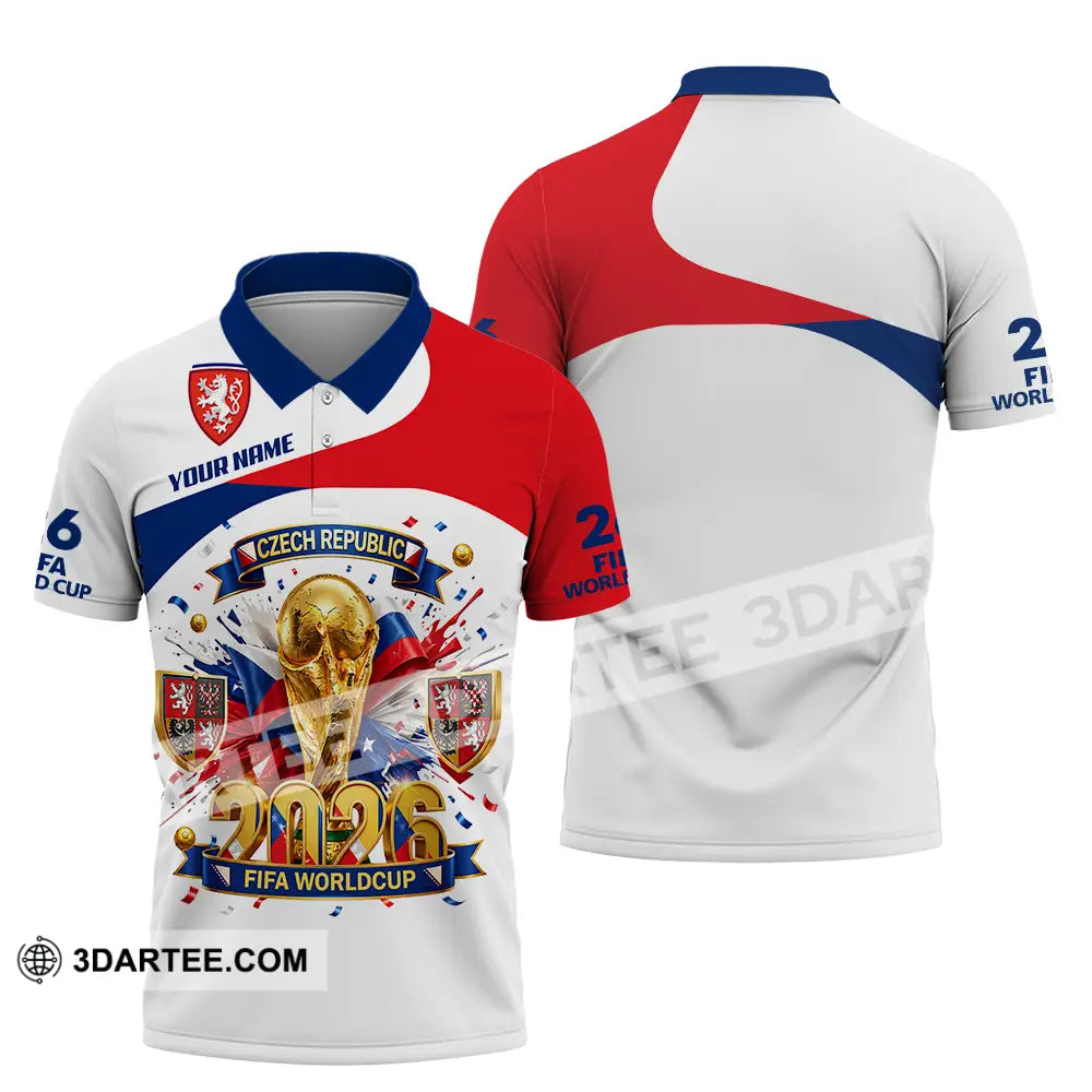 Unisex Shirt - Custom Czech Republic World Cup 2026 3D Shirt - Polo Shirt / S - T-shirt