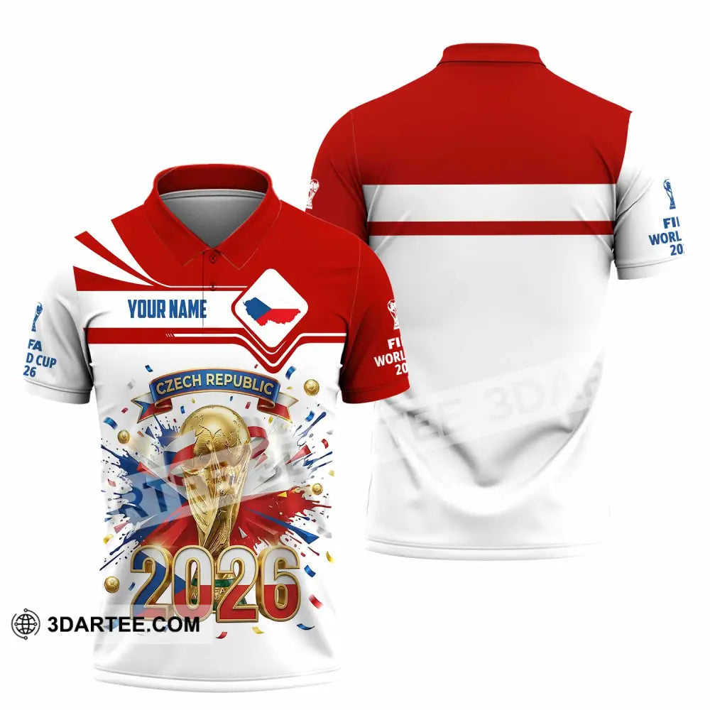 Unisex Shirt - Custom Czech Republic World Cup 2026 3D Shirt - Polo Shirt / S - T-shirt