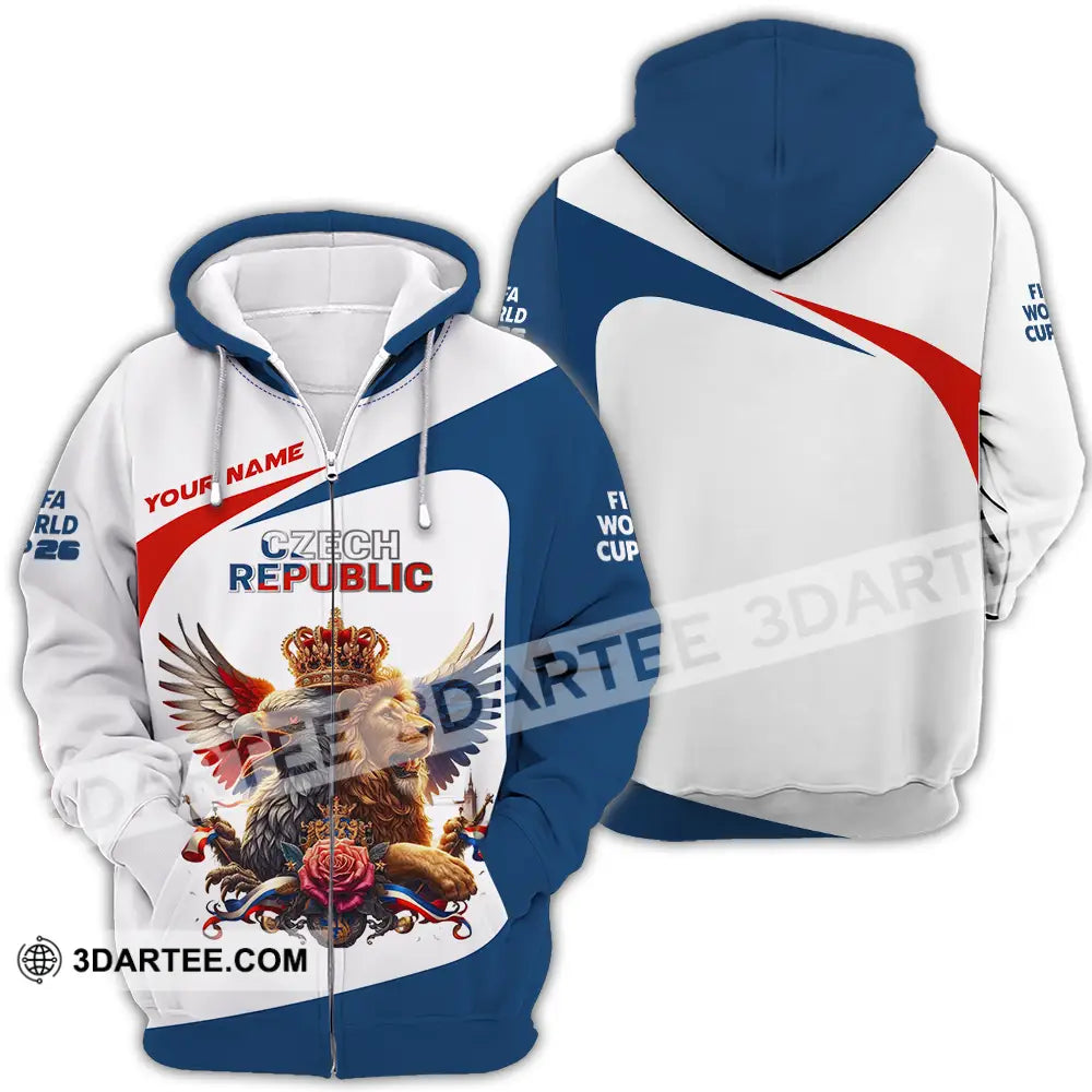 Unisex Shirt - Custom Czech Republic 3D Shirt - Zipper Hoodie / S - T-shirt