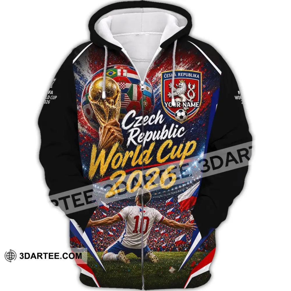Unisex Shirt - Custom Czech Republic World Cup 2026 Shirt - Zipper Hoodie / S - T-shirt