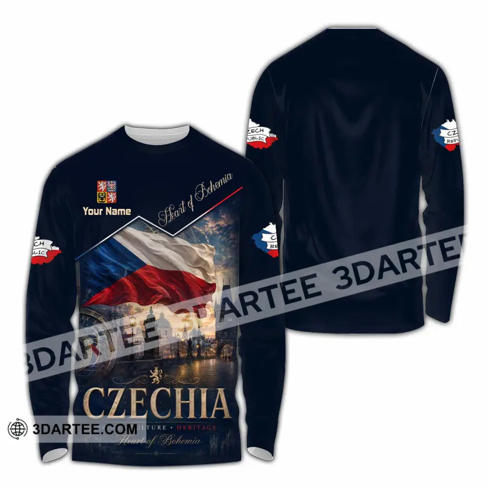 Unisex Shirt - Custom Czechia Shirt - Long Sleeve Shirt / S - T-shirt