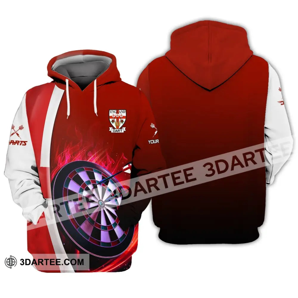 Unisex Shirt Custom Dart England Polo Darts Hoodie Team T-Shirt Gift For Players / S