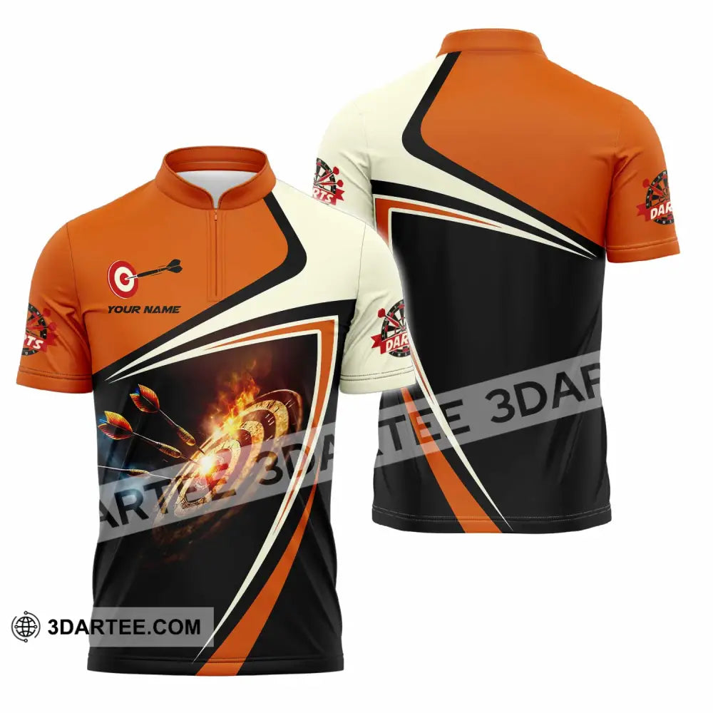 Unisex Shirt - Custom Dart Lover Sport Shirt Zipper Polo Shirt / S T-shirt