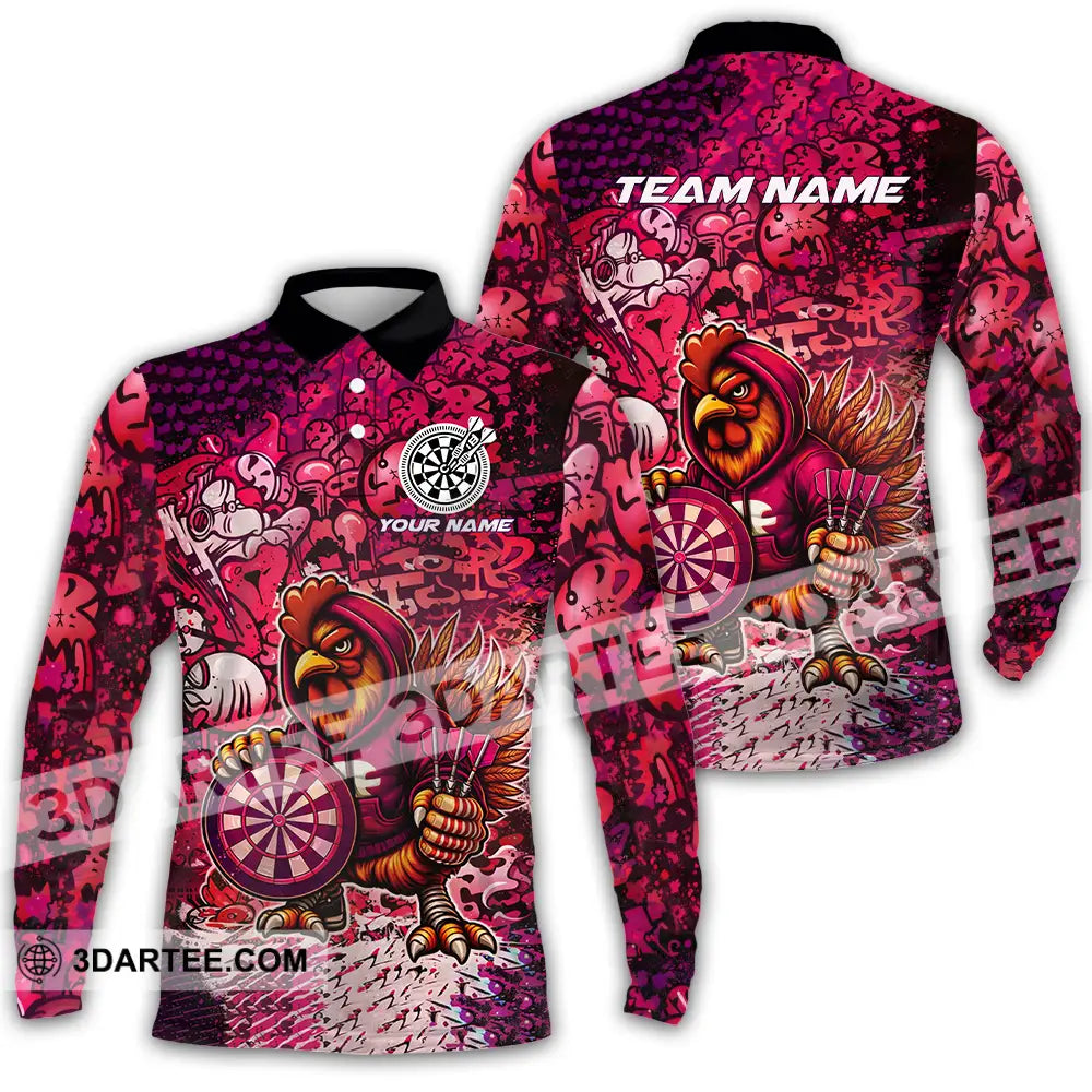 Unisex Shirt - Custom Darts 3D Shirt Long Sleeve Polo / S T-shirt