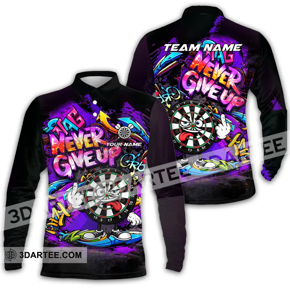 Unisex Shirt - Custom Darts 3D Shirt Long Sleeve Polo / S T-shirt