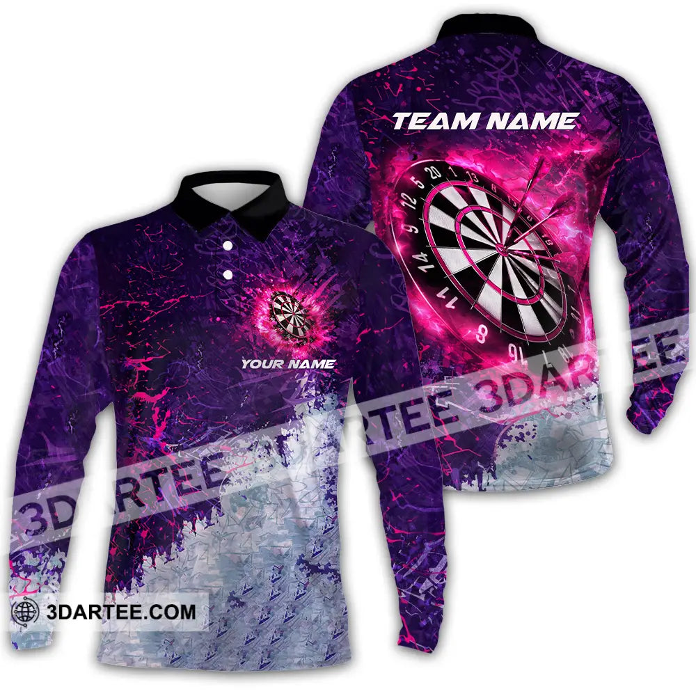 Unisex Shirt - Custom Darts 3D Shirt Long Sleeve Polo / S T-shirt