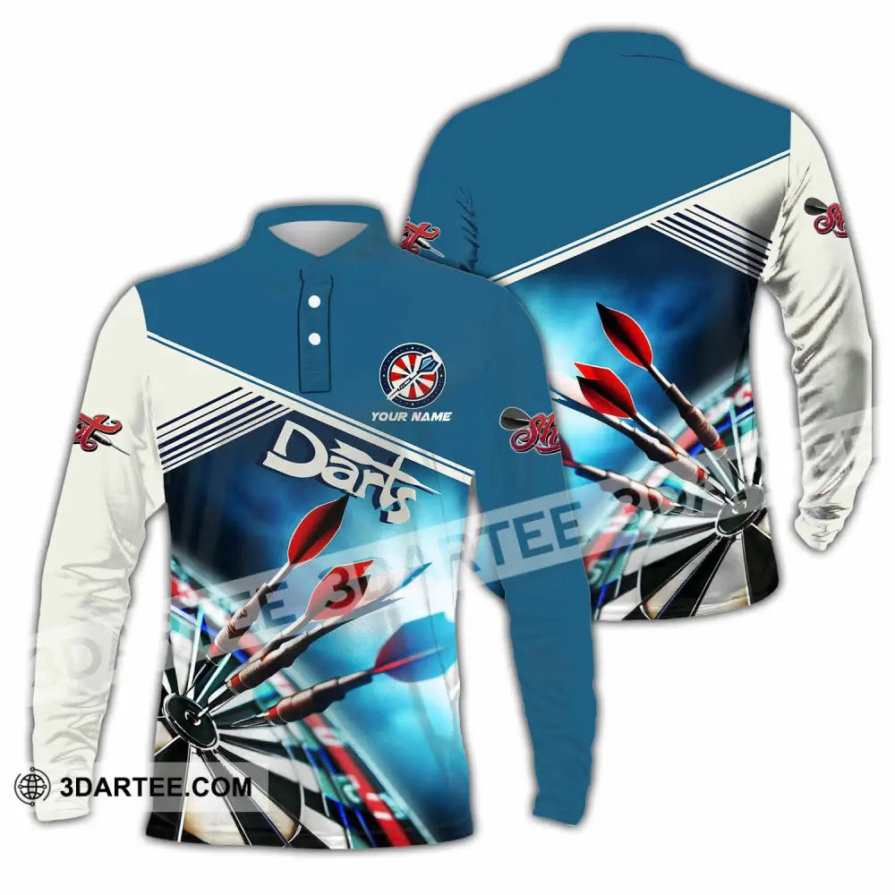 Unisex Shirt - Custom Darts 3D Shirt Long Sleeve Polo / S T-shirt