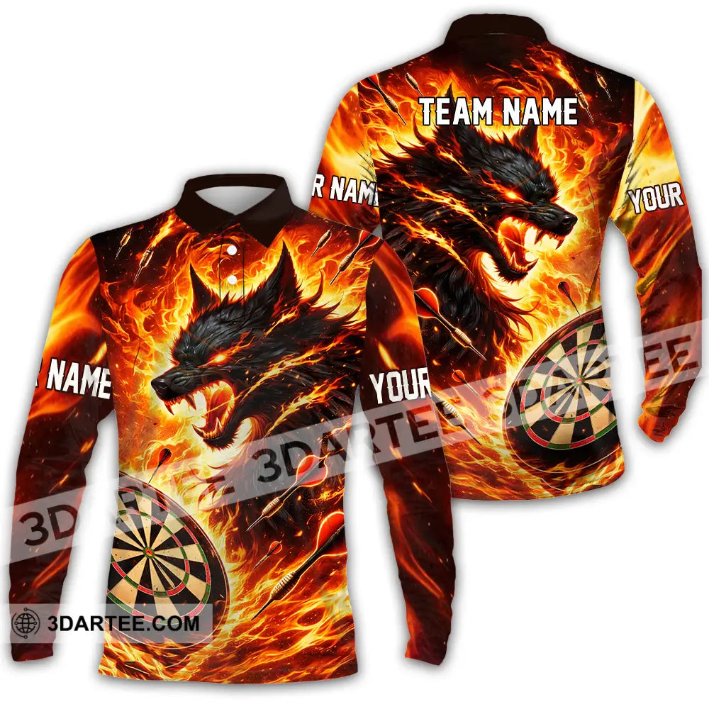 Unisex Shirt - Custom Darts 3D Shirt Long Sleeve Polo / S T-shirt