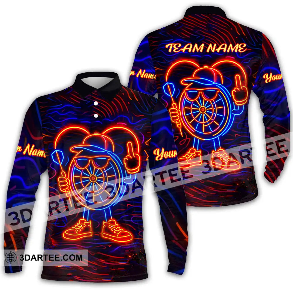 Unisex Shirt - Custom Darts 3D Shirt Long Sleeve Polo / S T-shirt