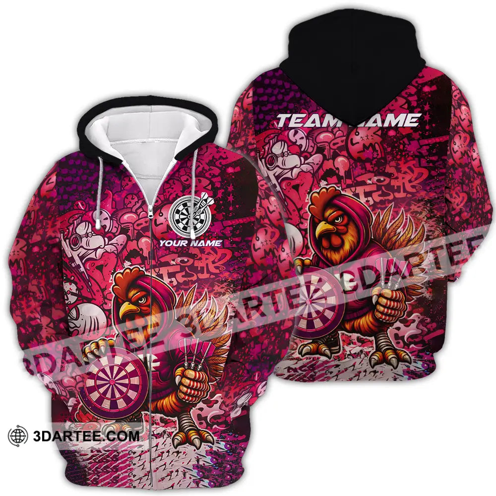 Unisex Shirt - Custom Darts 3D Shirt Zipper Hoodie / S T-shirt