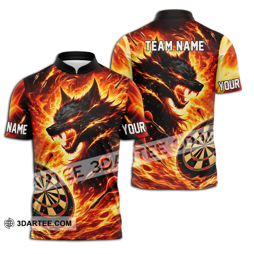 Unisex Shirt - Custom Darts 3D Shirt Zipper Polo Shirt / S T-shirt