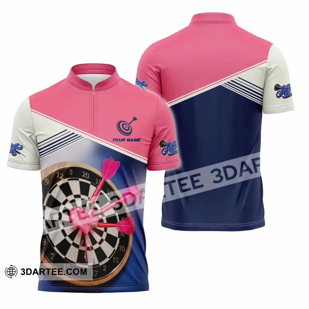 Unisex Shirt - Custom Darts 3D Shirt Zipper Polo Shirt / S T-shirt