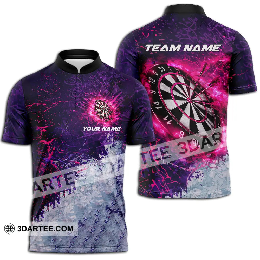 Unisex Shirt - Custom Darts 3D Shirt Zipper Polo Shirt / S T-shirt