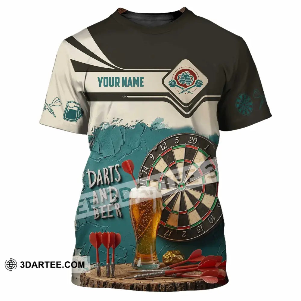 Unisex Shirt - Custom Darts And Beer 3D Shirt T-Shirt / S T-shirt