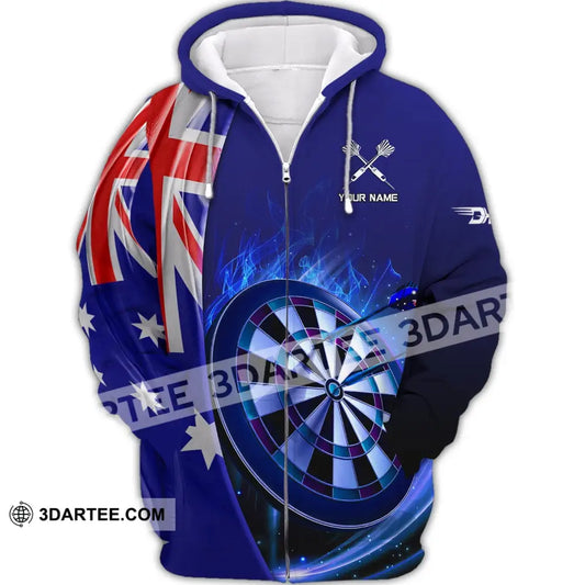 Unisex Shirt Custom Darts Hoodie Team T-Shirt Gift For Players Zipper / S