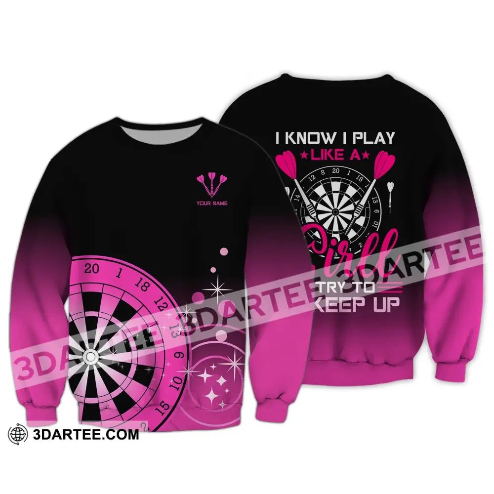 Unisex Shirt Custom Darts Polo Hoodie Team T-Shirt Gift For Players Long Sleeve / S