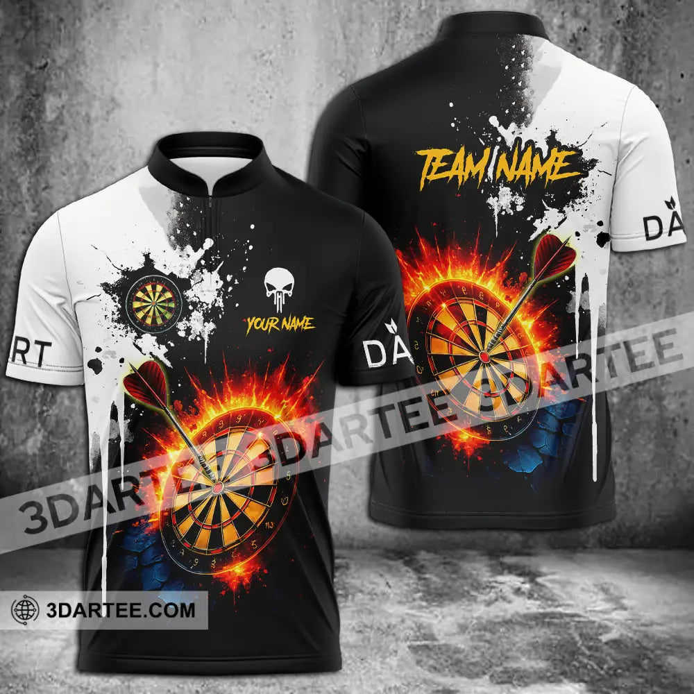 Unisex Shirt - Custom Darts Shirt Zipper Polo Shirt / S T-shirt