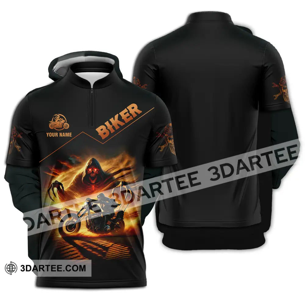 Unisex Shirt - Custom Death Biker Cool Biker Biker Shirt - T-shirt