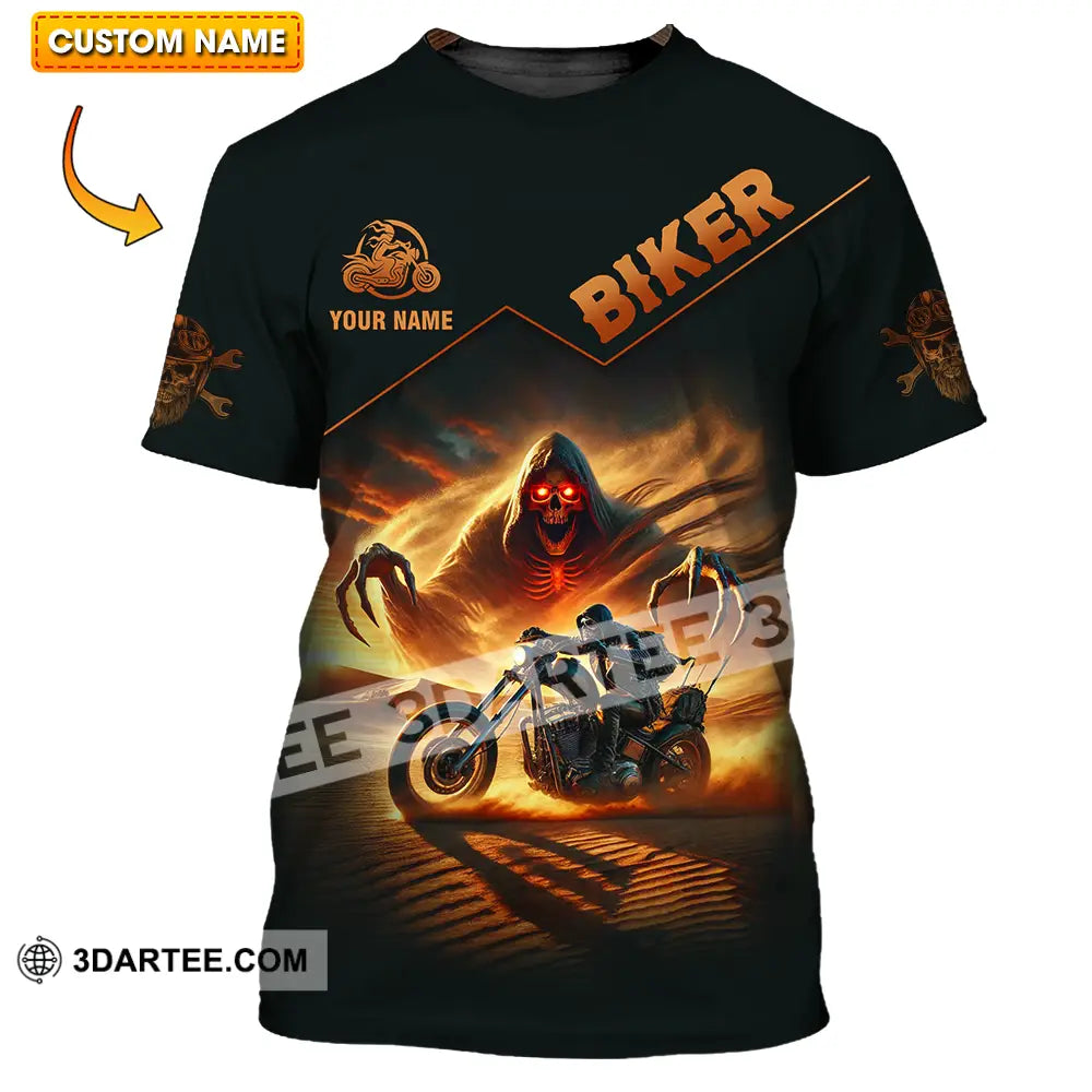 Unisex Shirt - Custom Death Biker Cool Biker Biker Shirt - T-shirt