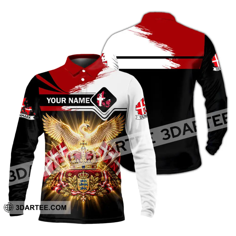 Unisex Shirt - Custom Denmark Shirt - Long Sleeve Polo / S - T-shirt