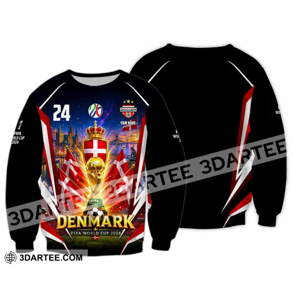 Unisex Shirt - Custom Denmark World Cup 2026 Shirt - Long Sleeve / S - T-shirt