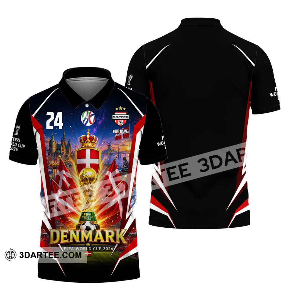 Unisex Shirt - Custom Denmark World Cup 2026 Shirt - Polo Shirt / S - T-shirt