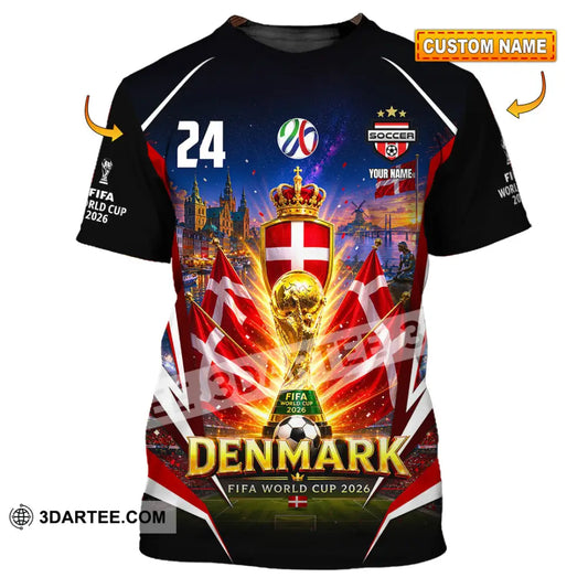 Unisex Shirt - Custom Denmark World Cup 2026 Shirt - T-shirt