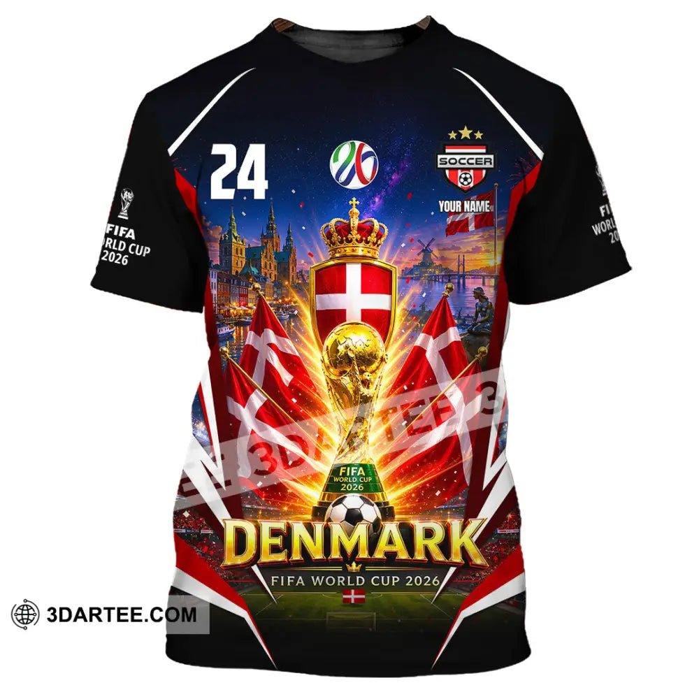 Unisex Shirt - Custom Denmark World Cup 2026 Shirt - T-Shirt / S - T-shirt