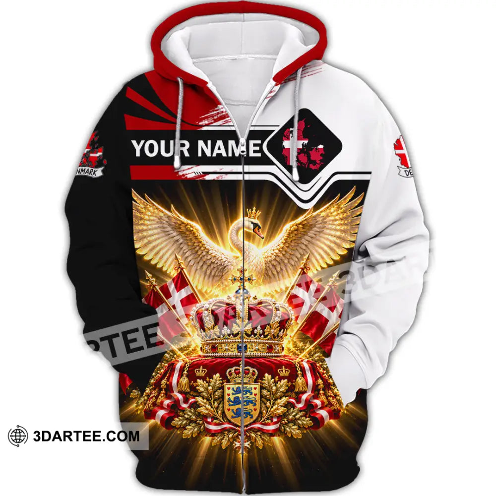Unisex Shirt - Custom Denmark Shirt - Zipper Hoodie / S - T-shirt
