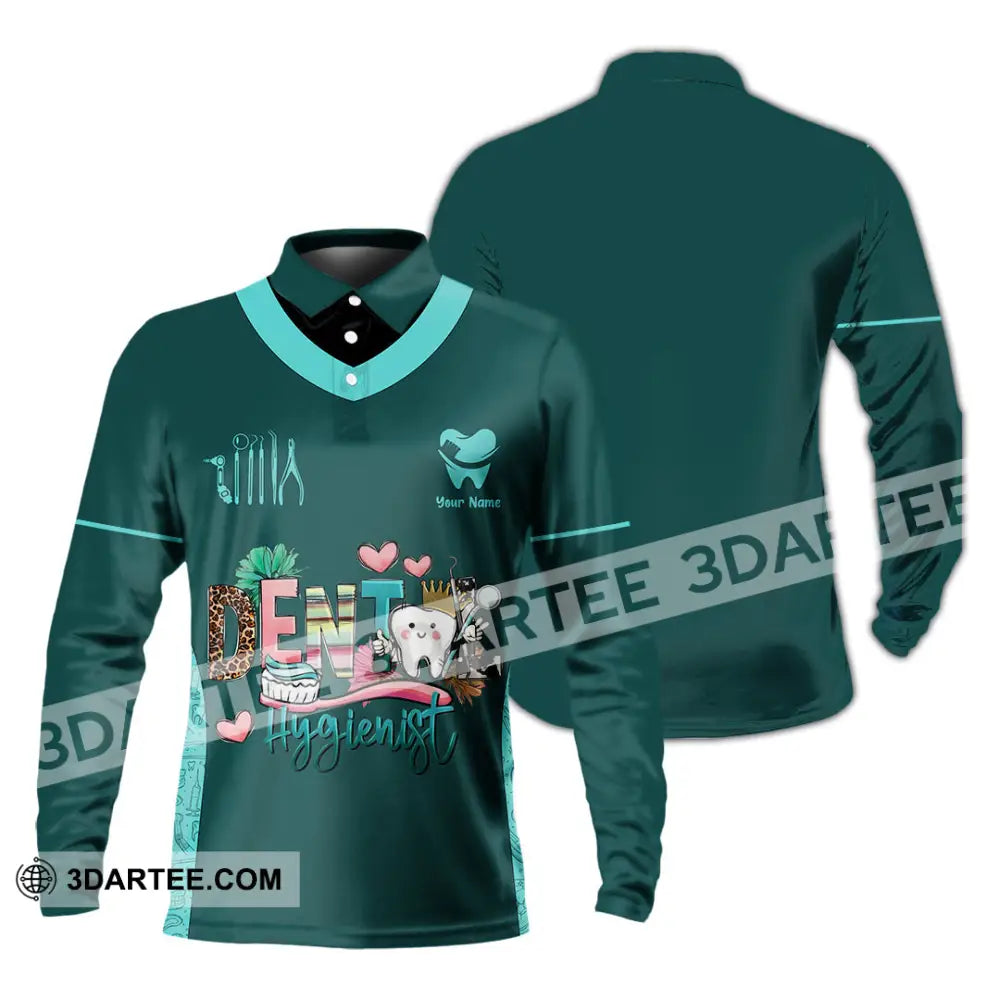 Unisex Shirt - Custom Dental Hygienist Shirt - Long Sleeve Polo / S - T-shirt