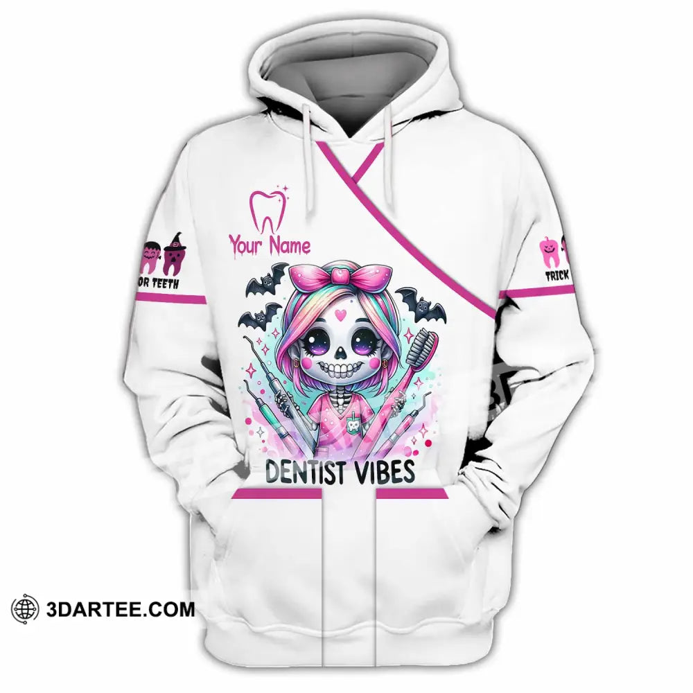Unisex Shirt - Custom Dentist Halloween Vibes Shirt Hoodie / S T-shirt