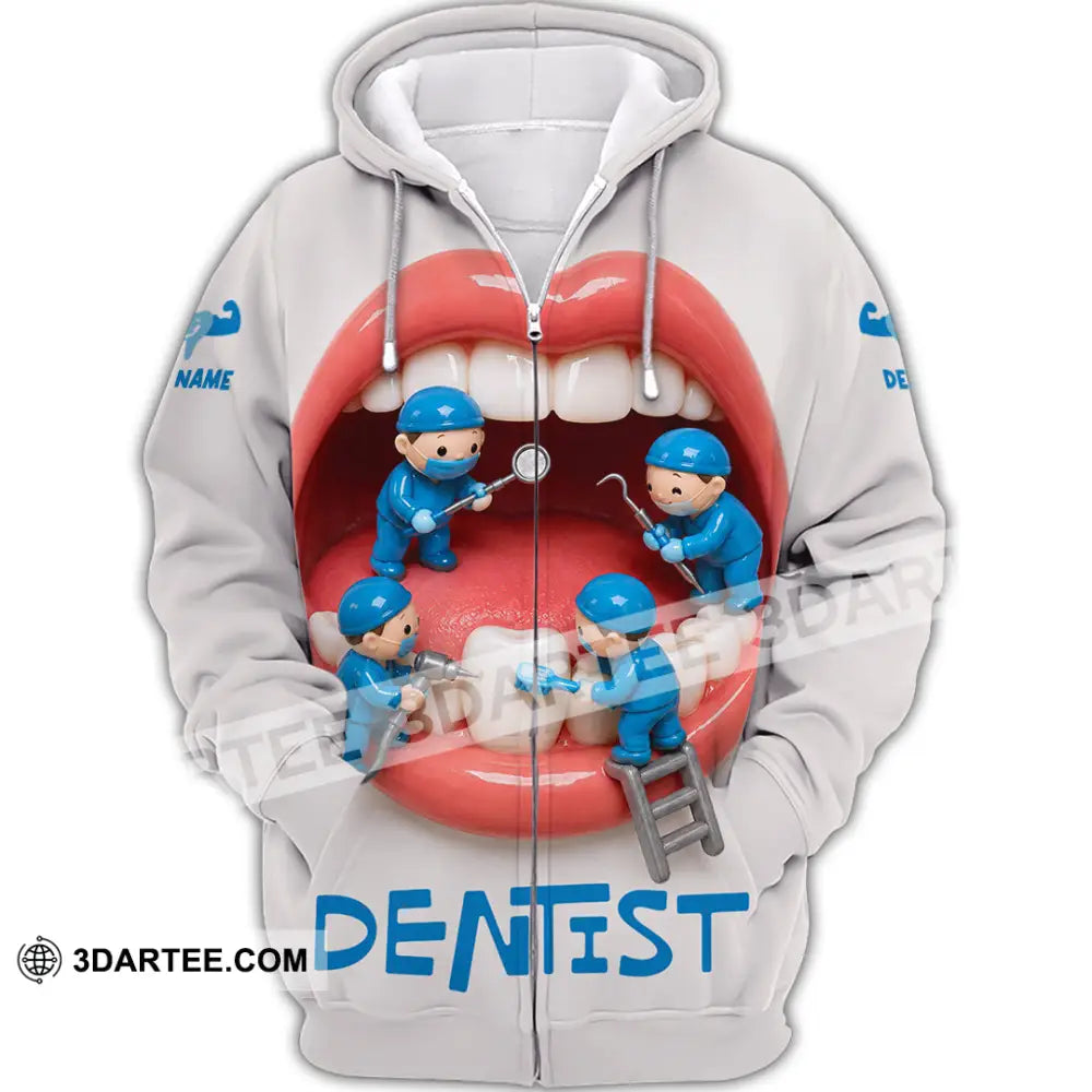 Unisex Shirt - Custom Dentist Shirt - Zipper Hoodie / S - T-shirt