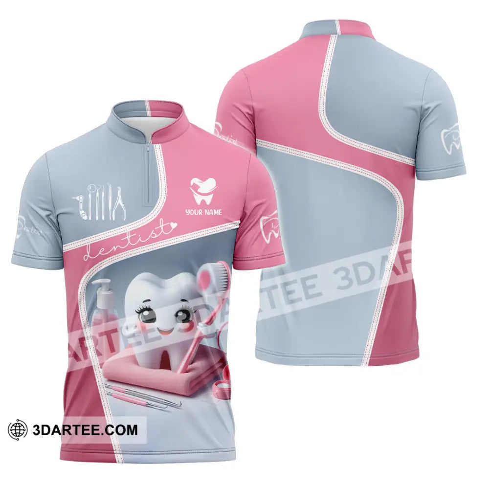 Unisex Shirt - Custom Dentist Shirt - Zipper Polo Shirt / S - T-shirt
