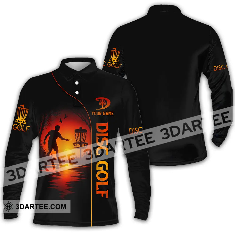 Unisex Shirt - Custom Disc Golf Shirt Long Sleeve Polo / S T-shirt