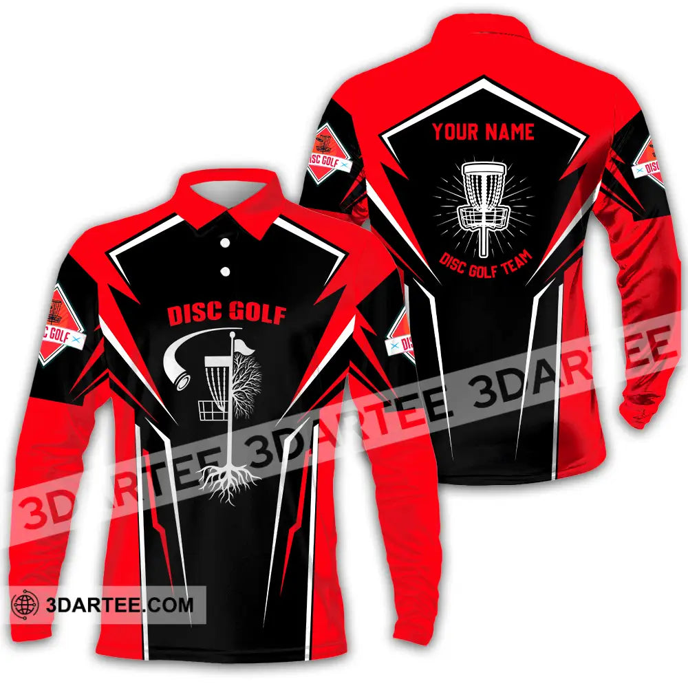 Unisex Shirt - Custom Disc Golf Player Shirt Long Sleeve Polo / S T-shirt